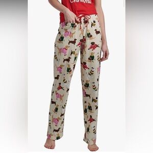 New Little Blue House by Hatley women's dog print pajama pants M 100% cotton